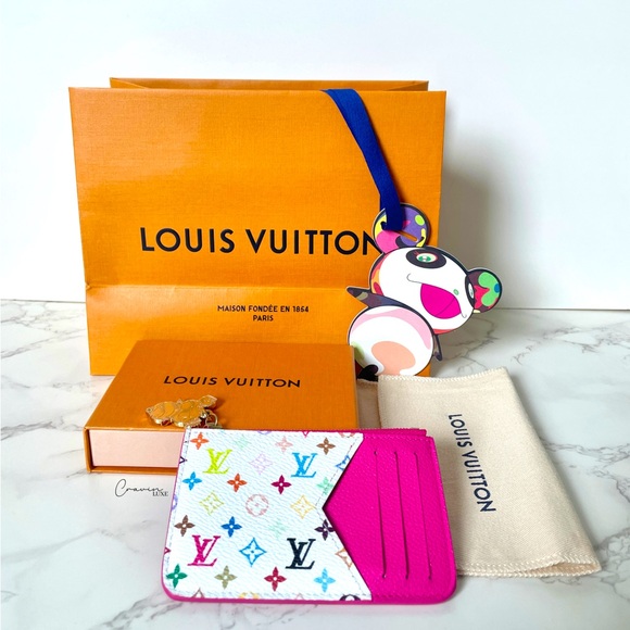 ❌SOLD❌LIMITED EDITION Louis Vuitton Romy Card Holder Pink TakashiMurakami - Picture 1 of 11